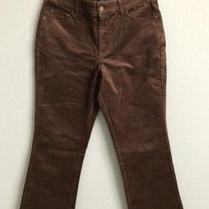 Studio Park x Leah Williams Petite Corduroy Pant - Chocolate (Sz 8P) a619289